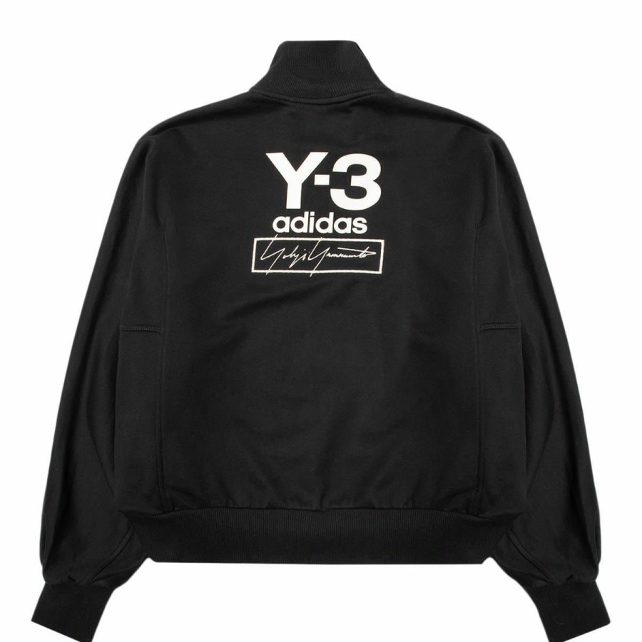 Outerwear * | Adidas Y-3 Women'S Stacked Logo Half-Zip Sweater Black