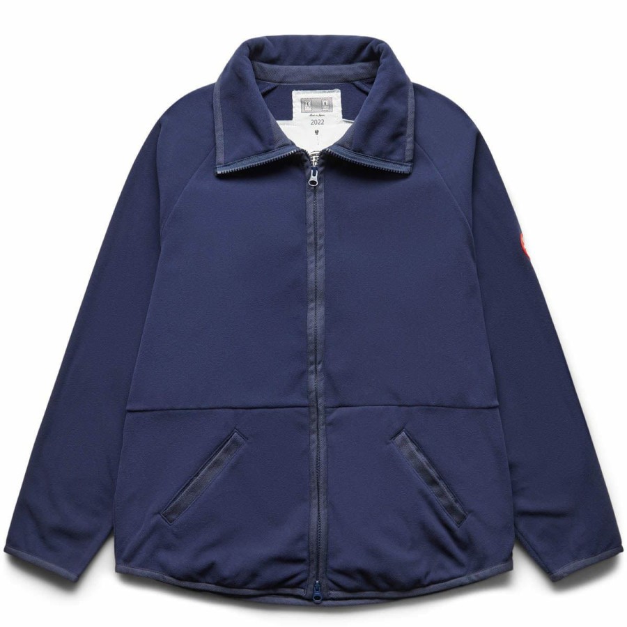 Outerwear * | Cav Empt Light Fleece Zip Up Navy