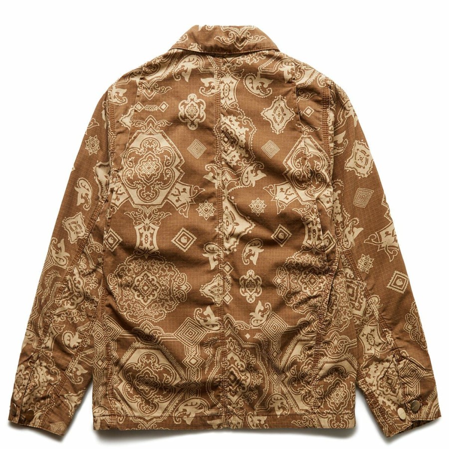 Outerwear * | Carhartt Wip Women'S Irving Coat Verse Print/Hamilton Brown